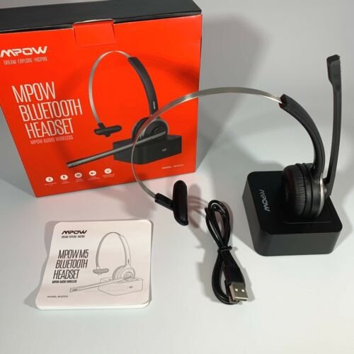 MPOW Bluetooth 4.1 Headset, Voice Dialing, Works on all platforms