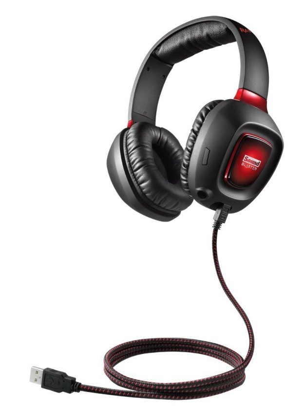 (Open Box, Used) Sound Blaster TACTIC 3D RAGE 7.1 USB RGB Gaming Headset, Noise cancelling detatchable microphone
