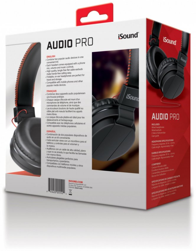 iSound Audio Pro 2 Headphone Kit - Black/Red