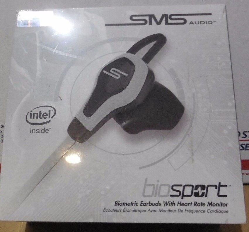 SMS Audio BioSport Smart Sweat-Resistant Earbuds with Heart Monitor - White