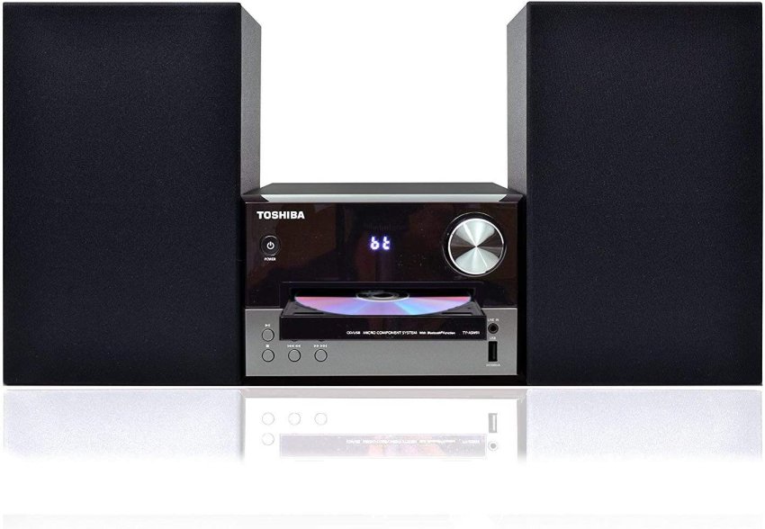 BLACKWEB CD Micro Stereo System:  Wireless Bluetooth Speaker Sound System with FM, USB & CD, AUX Input, LED Display, and Remote Control 
