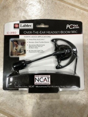 Labtec C-350 Headset with Boom Mic. 