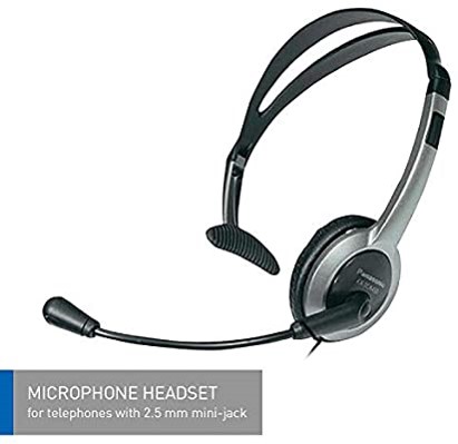 Panasonic Flexible Microphone Headset, 2.5mm plug, KX-TCA430
