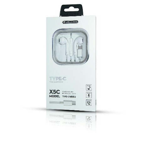 Jellico X5C Type-C In-Ear Stereo Earphone, White
