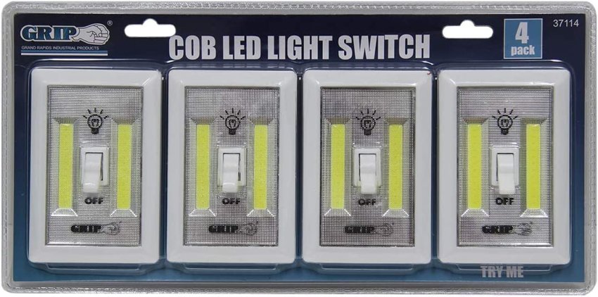 Grip Essentials COB LED Switch Light Cordless with Hook