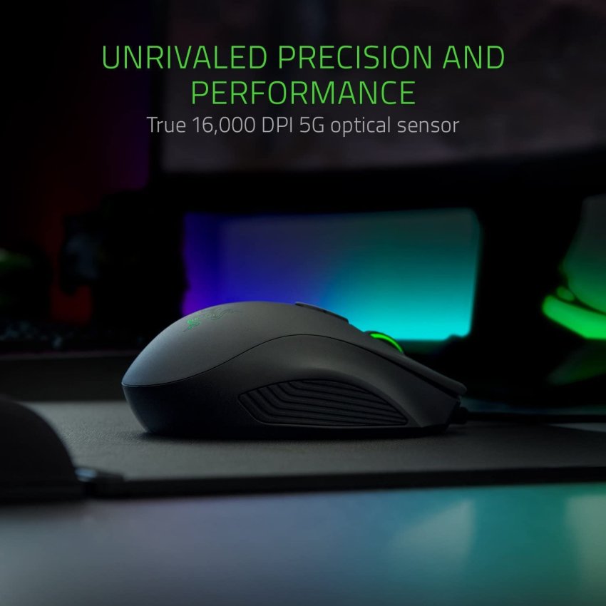 RAZER NAGA TRINITY, MOBA/MMO gaming mouse, True 16000 DPI 5G optical sensor
