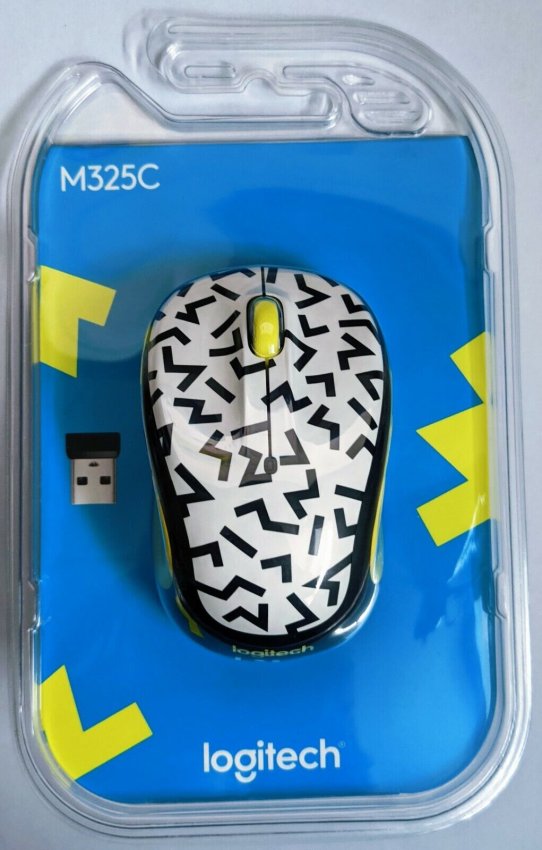Logitech M325C wireless mouse, Micro precise scrolling, left and right scroll wheel function for easy web navigation, 18 month battery life, wireless USB included