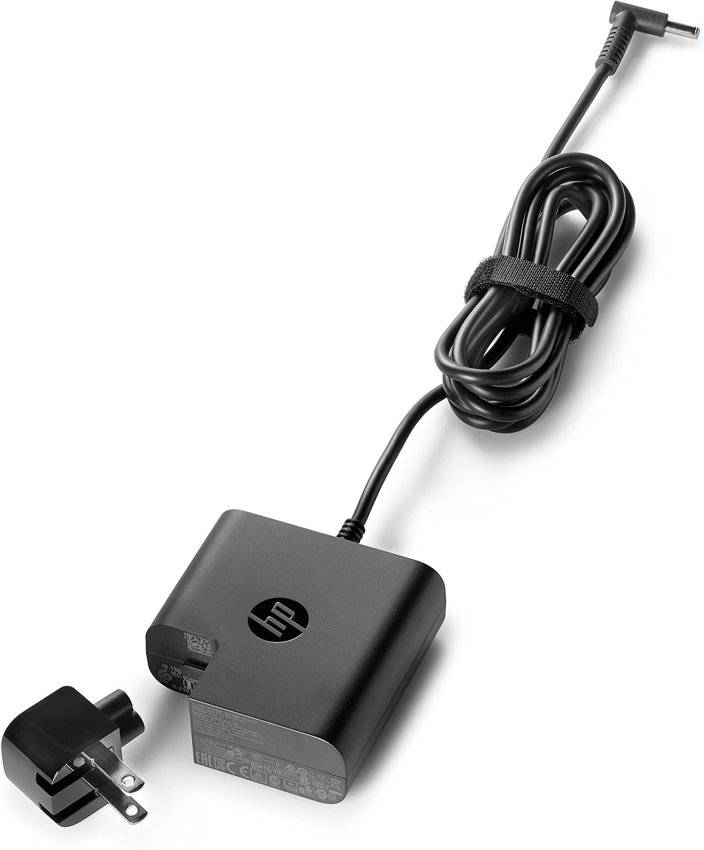 HP Travel Power Adapter 65W, 4.5-7.4mm Dongle, Light Weight, Surge Protection, Contemporary Look, Adaptable Voltage