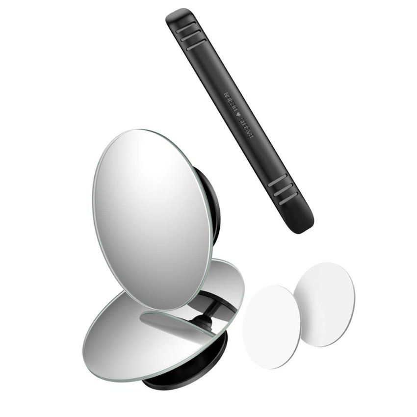 BASEUS Full-Vision Blind-Spot Mirror, Waterproof Surface, 360 Degree Free Rotation, Original Uninstall Stick Included