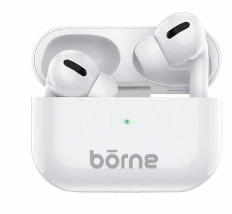 BORNE AirBuds Pro True wireless bluetooth stereo earbuds, Bluetooth V5.0, touch sensors, 3-5 hour talk