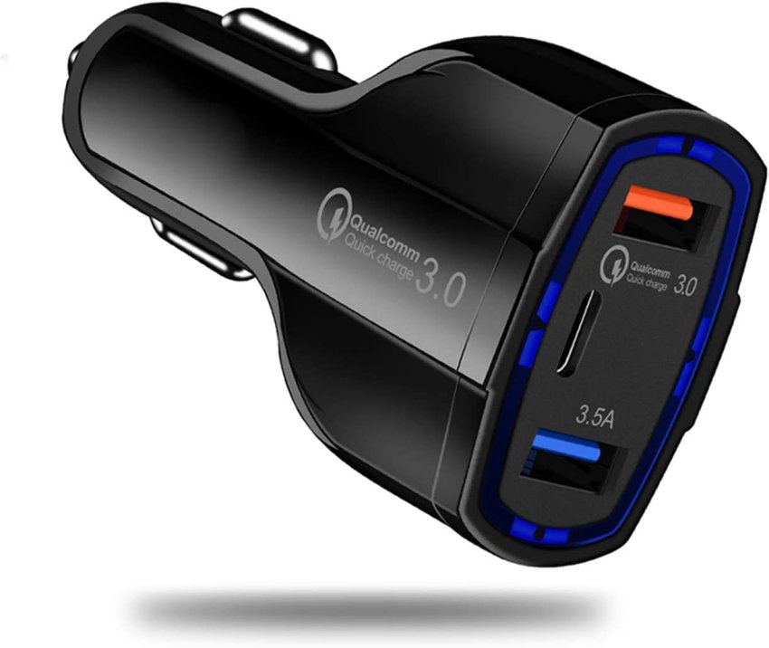 QUALCOMM Car Charger 35w USB & type-C  Car Adapter, 7A, 12-32v
