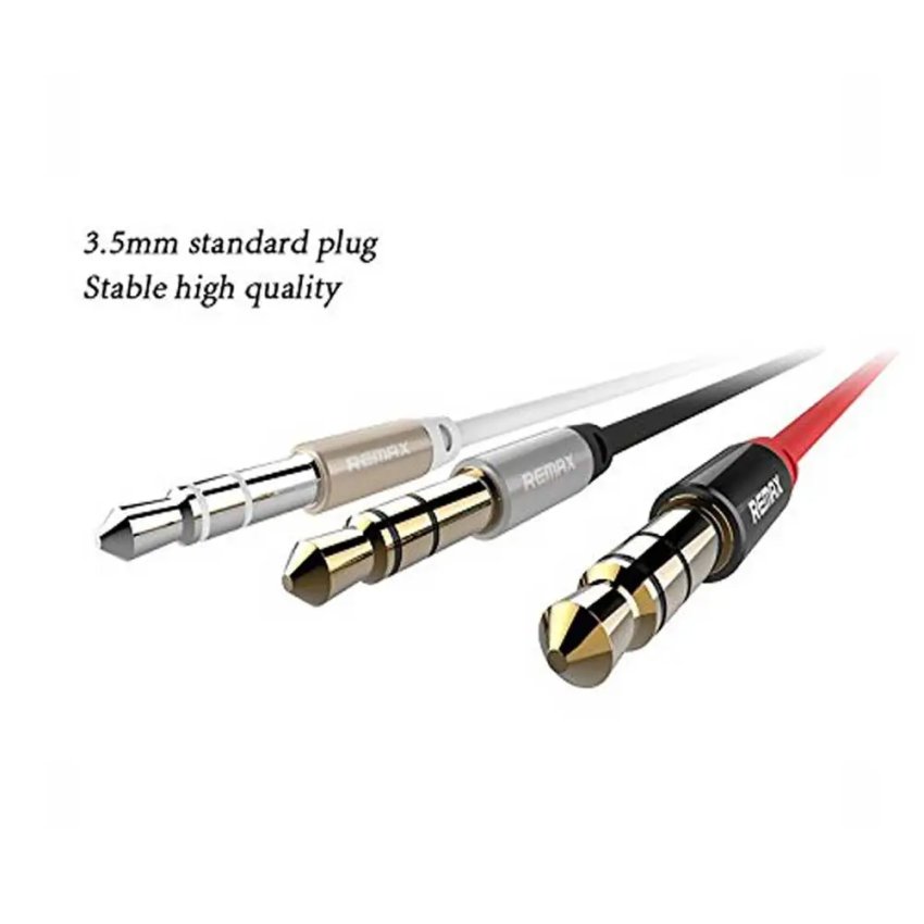 REMAX 1000mm 3.5 AUX audio cable, fast transmission, new soft wire, more durable, high fidelity, 3.5mm standard plug fully compatible, anti-knotted