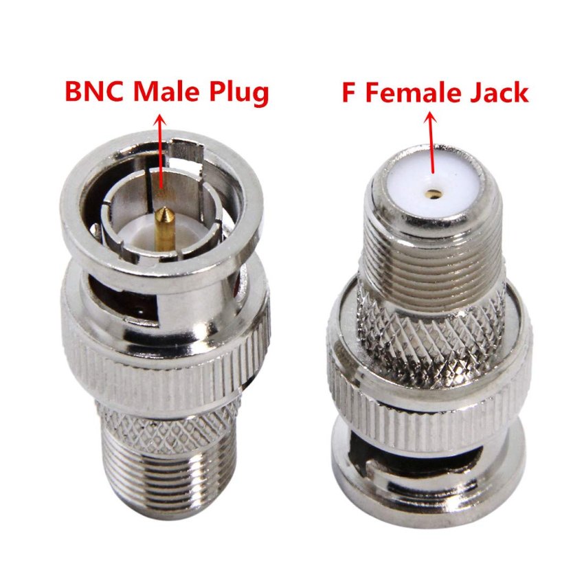 Wellson Audio Accessories BNC male to tv cable jack, nickel plated