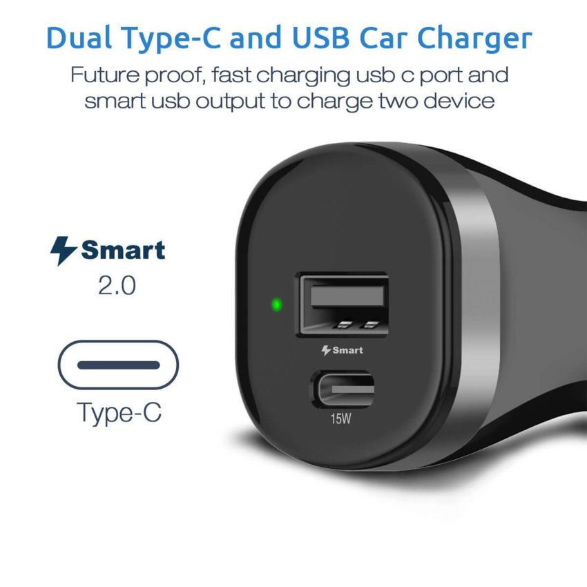 PISEN Port2 USB car charger, 2X USB ports, 30 day store warranty