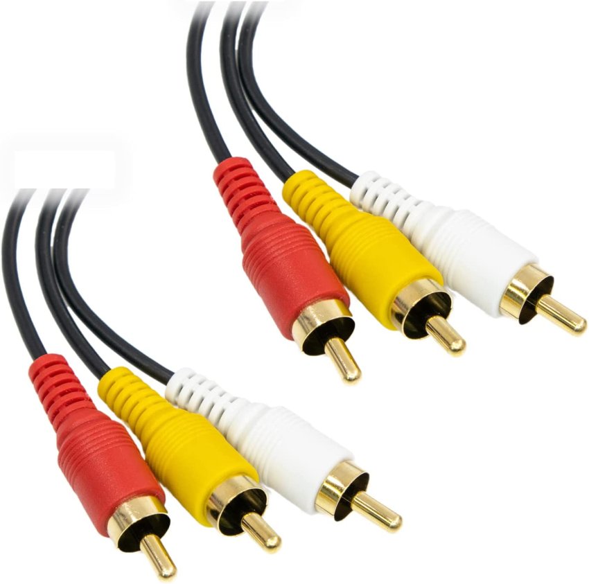 TechCraft 12ft Video Cable male 3RCA-3RCA, 30 day warranty