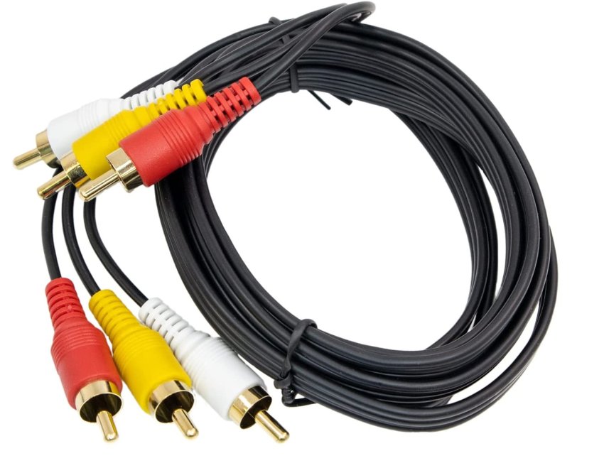TechCraft 12ft Video Cable male 3RCA-3RCA, 30 day warranty