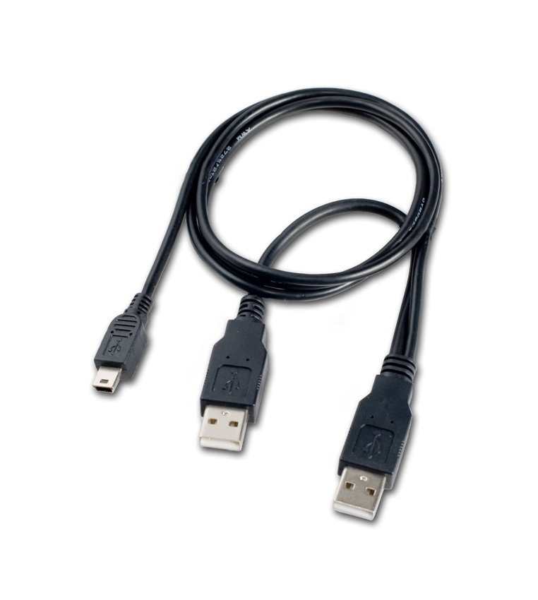 HIGH SPEED 2ft USB Y Cable, USB to USB and USB mini 5pin, 30 day warranty
