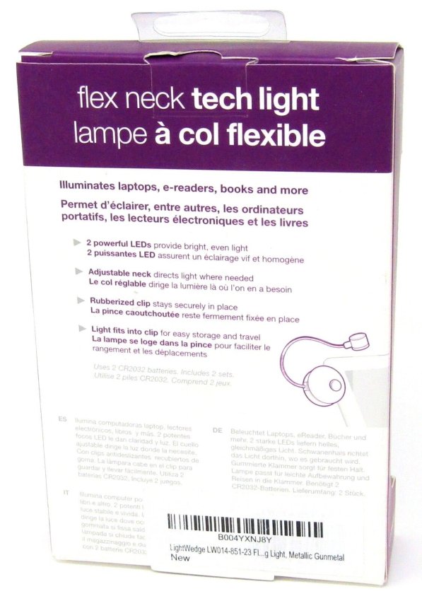 Lightwedge Flex Neck Tech Reading Clip Light, 30 day store warranty