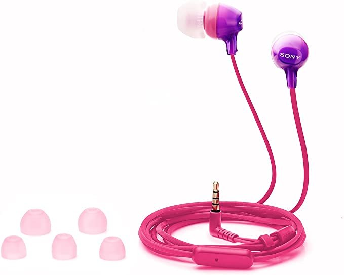 SONY Stereo Earphones for Smartphones, Compatible with Android and Apple, 1.2m Cable
