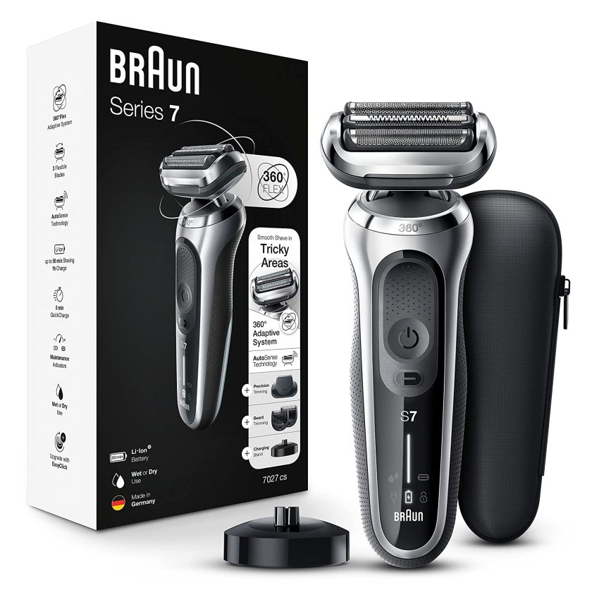 Braun Series 7 - 7026S 360 Flex Head Electric Shaver with Beard Trimmer for Men