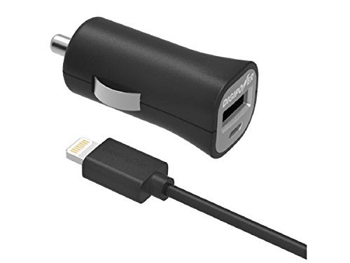 Digipower  2.4-Amp 12Watts Single USB Car Charger Kit 1m Lightning Cable