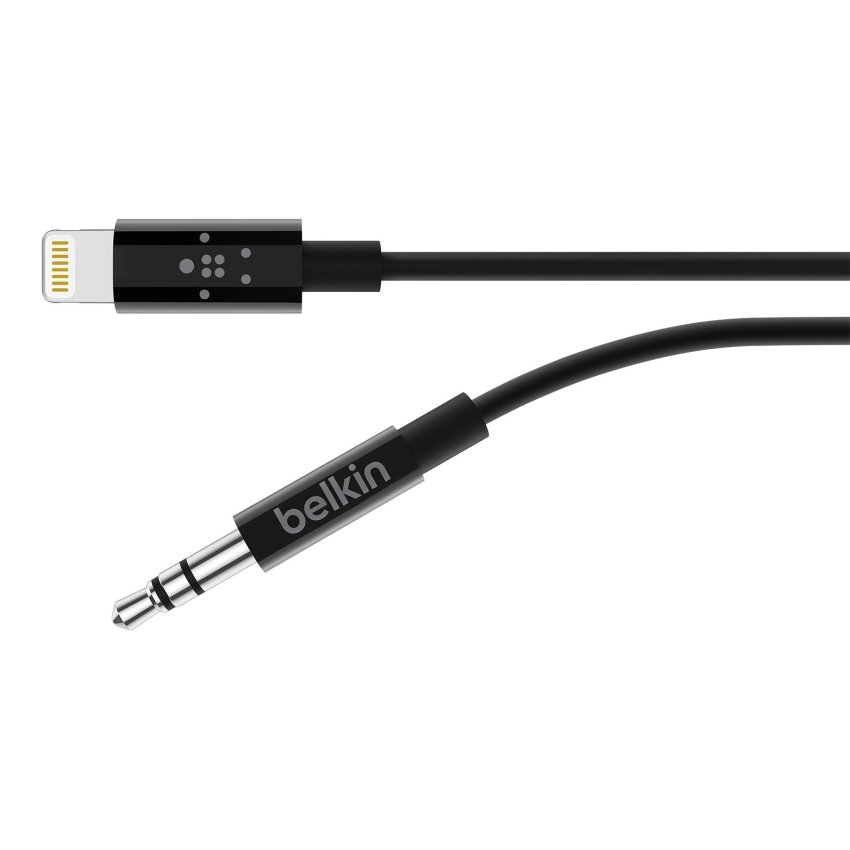 Belkin AV10172bt06-BLK 3.5mm Audio Cable With Lightning Connector, Black,6