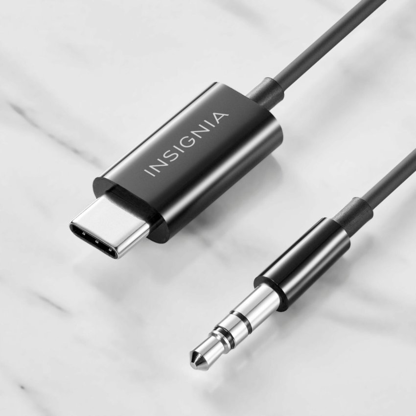 Insignia USB-C to 3.5 mm Audio Cable - Black