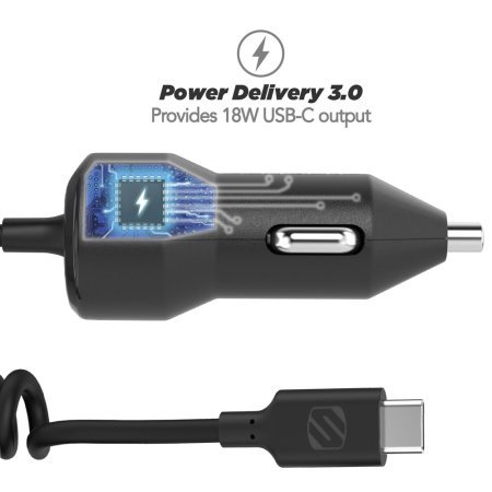  Scosche CPDC83 PowerVolt USB-C  Power Delivery 3.0 Fast  Car Charger - Black