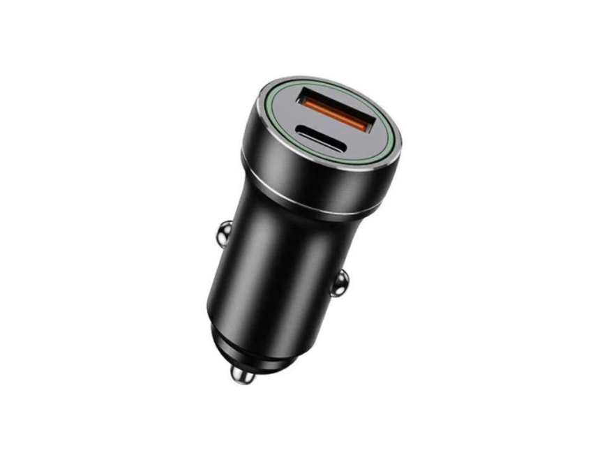 Jellico F4 Car Charger USB and Type-C (18W, PD + QC3.0) , Black