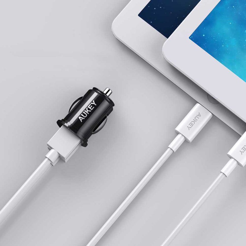 Aukey Expedition Duo 24W Ultra Small 2-Port  Car Charger