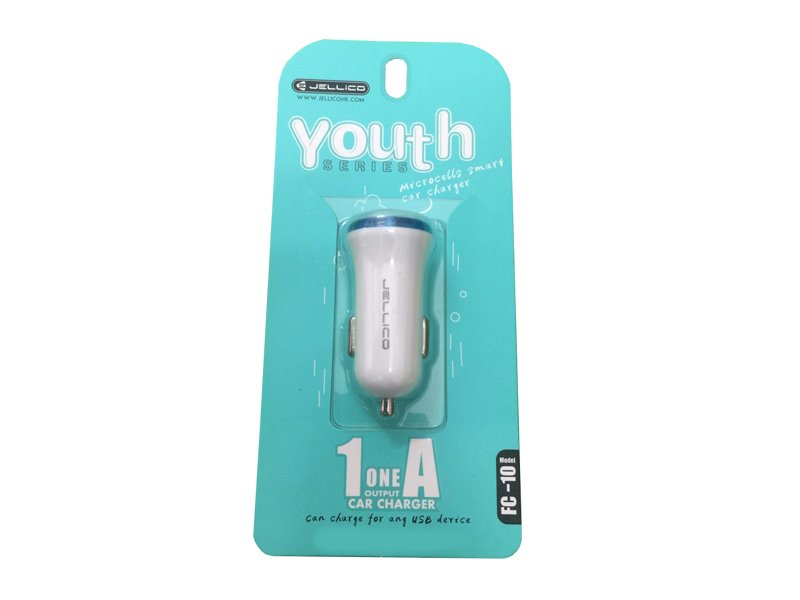 Jellico FC-10 USB 1A Car Charger, white