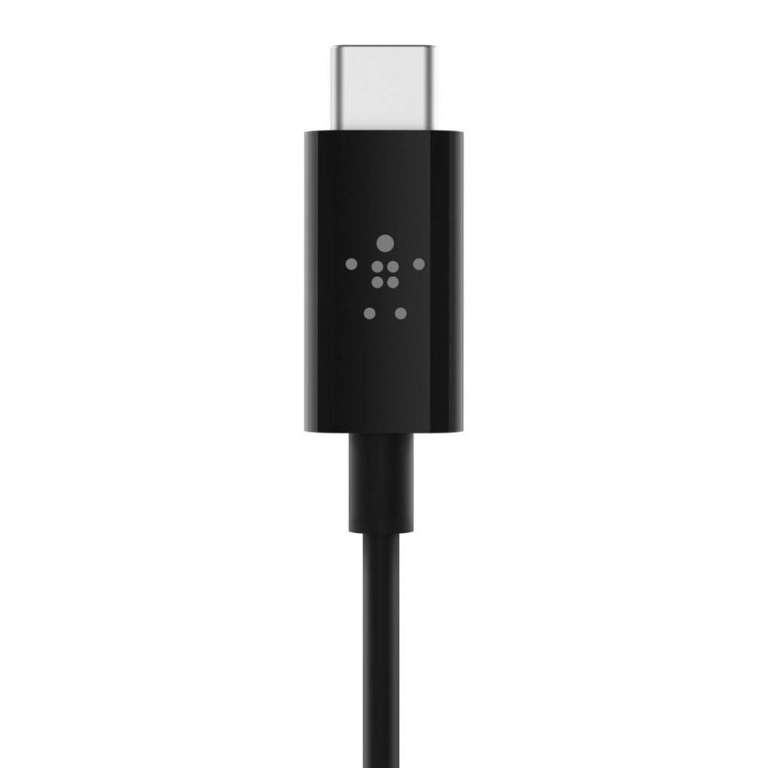 Belkin Rockstar USB-C to Aux Cable for LG, HTC, Apple  iPad Pro, and More (3ft, Black),