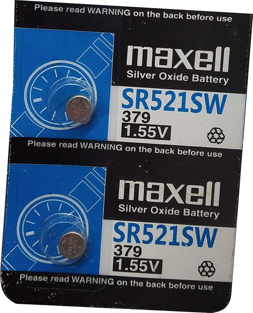Maxell SR521SW, 379 Coin Type 1.55V Micro Silver Oxide Battery