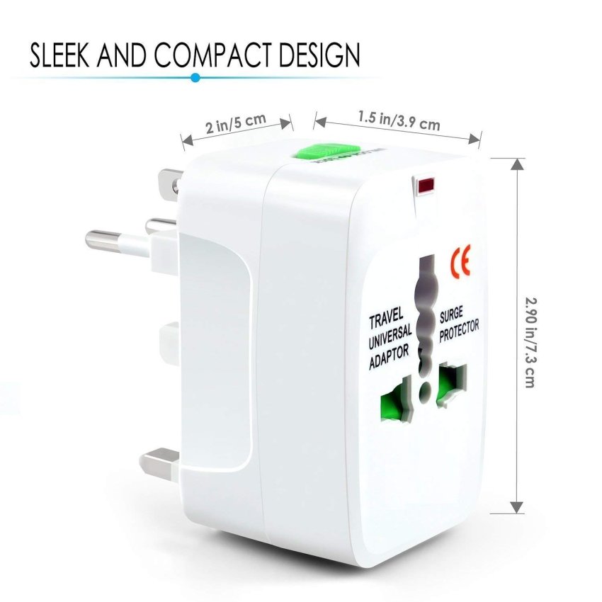 International Travel Adapter All-In-One Power Plug Wall Charger