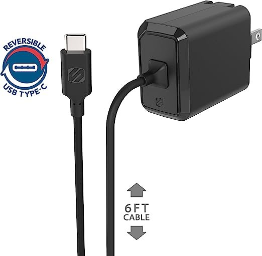 SCOSCHE HPDC86-SP Powervolt Type-C Wall Charger with Integrated Type-C Cable for Apple Lightning Devices
