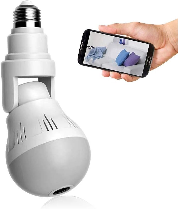 COSULAN Light  Wi-Fi Security Bulb Camera, 360 Panoramic Bulb Camera