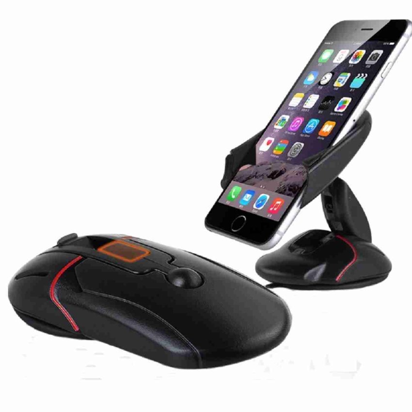 Car Phone Holder Multifunctional Mouse Shape Compact One-Touch Release and Foldable 