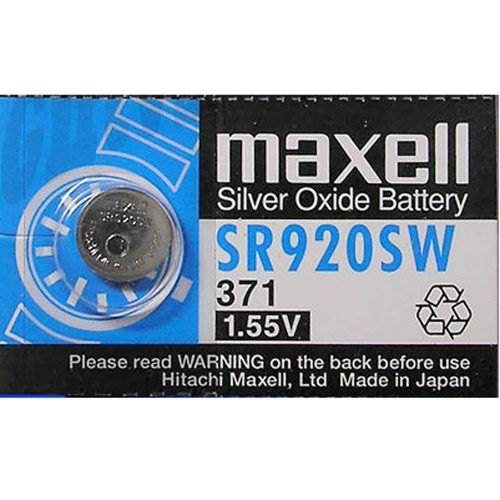 Maxell Sr920sw 371 Silver Oxide Battery