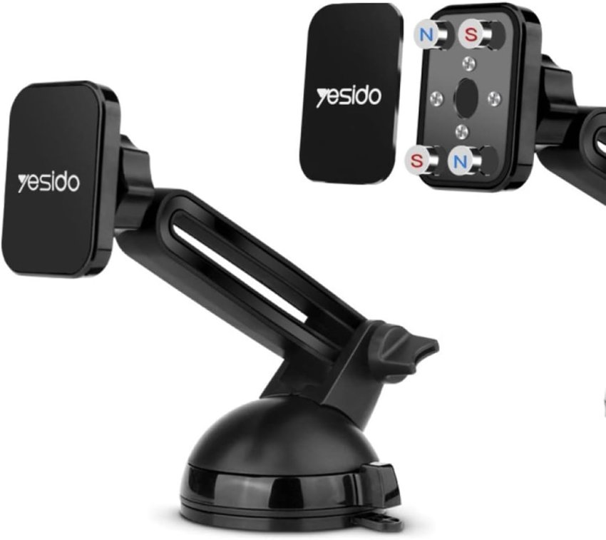 YESIDO C39 Top Quality Telescopic Retractable Bracket Magnetic Car Phone Holder Stand