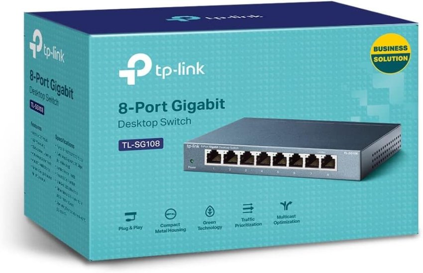 TP-Link 8-Port Gigabit Ethernet Desktop Switch, TL-SG108