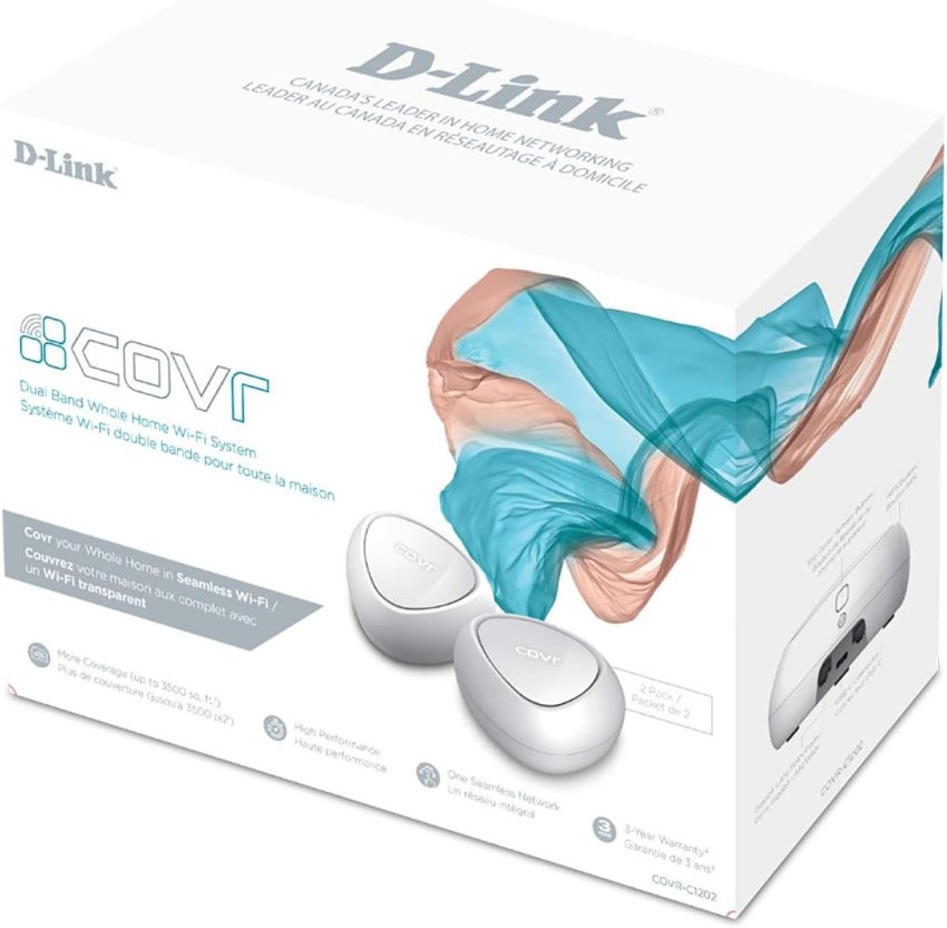 D-Link Network COVR-C1202 AC1200 Whole Home Wi-Fi System