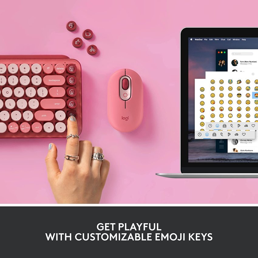 Logitech POP Mechanical Wireless Keyboard with Customizable Emoji Keys