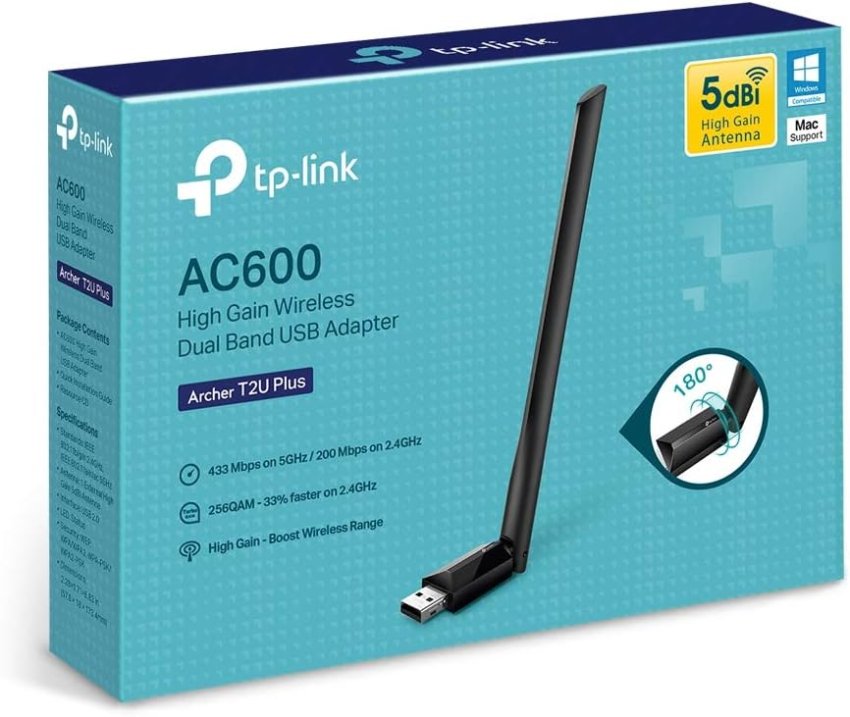 TP-Link AC600 USB Wifi Adapter for PC Archer T2U Plus