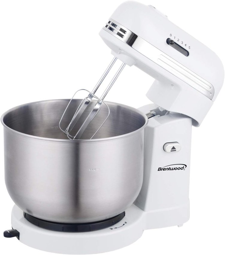 Brentwood Appliances Retro Stand Mixer 5-Speed Stand Mixer with 3.5 Quart Stainless Steel Mixing Bowl 