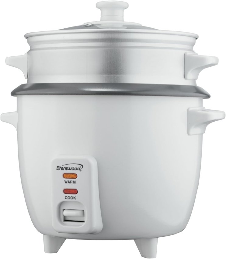 Brentwood Rice Cooker and Food Steamer, White
