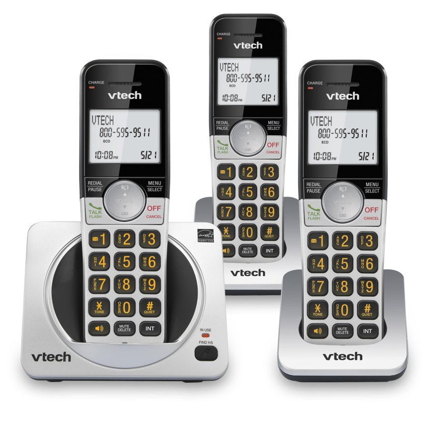 VTech 3 Handset DECT 6.0 Cordless Phone with Call Block, CS5219-3 