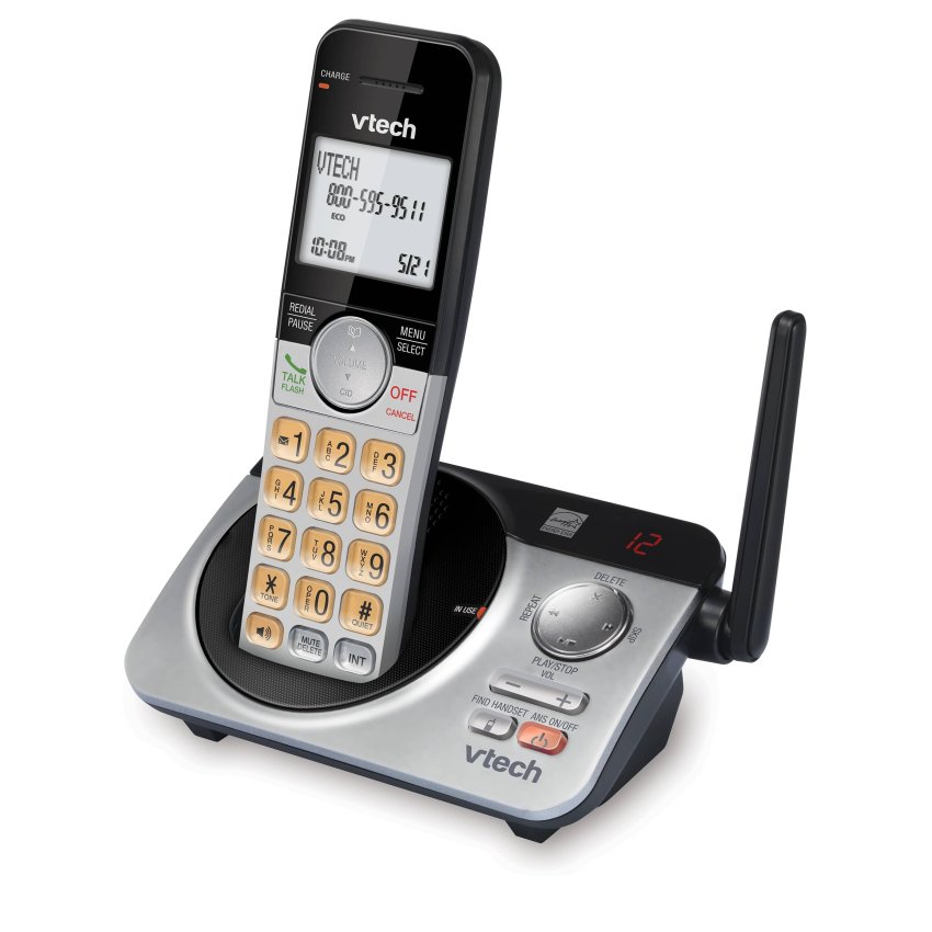 VTech CS5229-3 (Silver/Black) - 3 Handset Extended Range Cordless Phone with Answering System