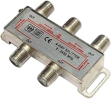SD 4-Way Satellite Splitter 5-2450 Mhz