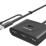 UGREEN USB Hub, 4-Port USB 3.0 Hub with 3ft Extension Cable, High-Speed Portable USB Splitter
