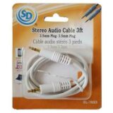 SD Stereo audio cable 3ft, 3.5mm-3.5mm plugs